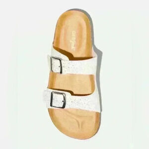BNWT CAT & JACK Solid White Footbed Sandal